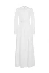 Gabriela Hearst Breton Shirtdress With Slip In Ivory Aloe Linen In Ivory
