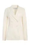 Gabriela Hearst Brett Blazer In Ivory Textured Linen In Ivory