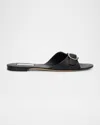 Gabriela Hearst Briar Leather Slide Sandals In Black