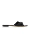 Gabriela Hearst Briar Leather Slide Sandals In Black