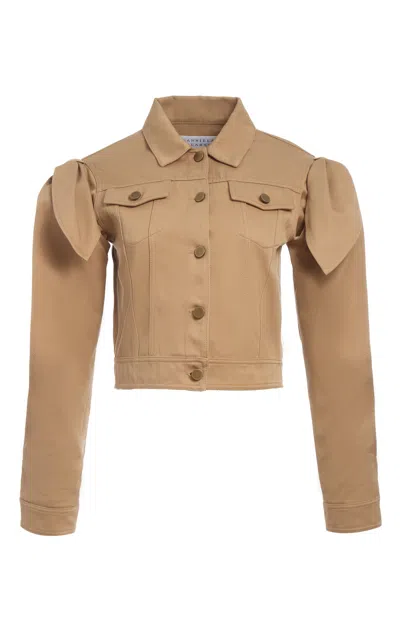 Gabriela Hearst Briella Jacket In Camel Sea Island Cotton Twill In Brown