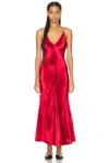 Gabriela Hearst Red Brigita Slip Maxi Dress In Scarlet Red