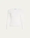 Gabriela Hearst Browning Cashmere Ribbed Top In Ivory