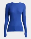 Gabriela Hearst Browning Knit Sweater In Cobalt Cashmere Silk In Blue