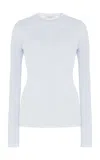 Gabriela Hearst Browning Knit Cashmere-silk Top In Light Blue