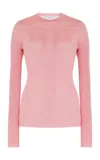Gabriela Hearst Browning Knit Sweater In Rosa Cashmere Silk In Pink