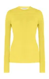 Gabriela Hearst Browning Knit Cashmere-silk Top In Yellow