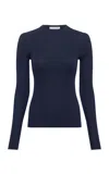 Gabriela Hearst Browning Knit Silk-cashmere Top In Blue