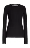 Gabriela Hearst Browning Knit Sweater In Black Cashmere Silk In Black
