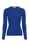 Gabriela Hearst Browning Knit Sweater In Cobalt Cashmere Silk In Blue