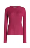 Gabriela Hearst Browning Knit Sweater In Fuchsia Cashmere Silk In Pink