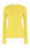 Gabriela Hearst Browning Knit Sweater In Goldenrod Cashmere Silk In Goldenrod