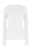 Gabriela Hearst Browning Knit Sweater In Ivory Cashmere Silk