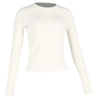 Gabriela Hearst Browning Knit Sweater In Ivory Cashmere Silk