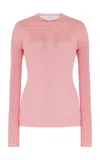 Shop Gabriela Hearst Browning Knit Sweater In Rosa Cashmere Silk