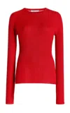 Gabriela Hearst Browning Knit Sweater In Scarlet Red Cashmere Silk In Scarlet Red