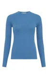 Gabriela Hearst Browning Knit Sweater In Sky Cashmere Silk In Sky