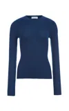 Gabriela Hearst Browning Knit Sweater In Washed Denim Cashmere Silk In Blue