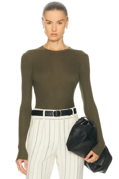 Gabriela Hearst Browning Knit Top In Green
