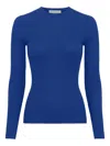 Gabriela Hearst Browning Knit Sweater In Cobalt Cashmere Silk In Blue