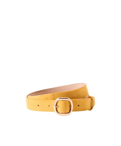 Gabriela Hearst Elster Suede Belt In Yellow