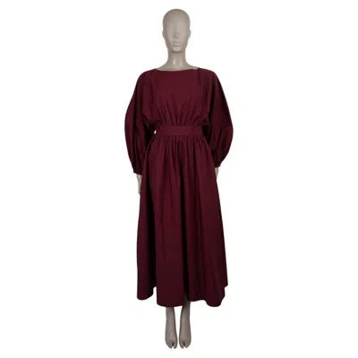 Pre-owned Gabriela Hearst Burgundy Cotton 2025 Ahmosedress Merlot 38 Xs In Red