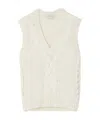 Gabriela Hearst Cable Knit Vest In White