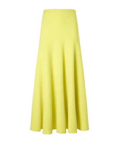 Gabriela Hearst Cairan Wool Maxi Skirt In Yellow
