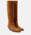 Gabriela Hearst Camero Suede Knee-high Boots In Cognac