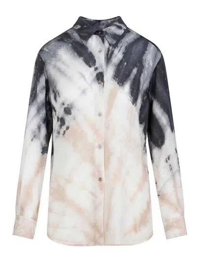 Gabriela Hearst Ferrara Tie-dye Shirt In Beige