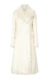 Gabriela Hearst Cantwell Silk-shearling Coat In Ivory