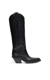 Gabriela Hearst Capitana Leather Western Boots In Black