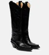 Gabriela Hearst Capitana Leather Western Boots In Black