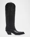 Gabriela Hearst Capitana Leather Western Boots In Black