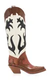 Gabriela Hearst Capitana Cowboy Boot In Cognac Multi Leather In Multi