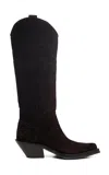 Gabriela Hearst Capitana Suede Western Boots In Brown