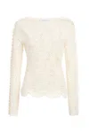 GABRIELA HEARST CAPPS CROCHET TOP IN IVORY WOOL CASHMERE