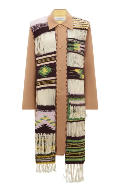 Gabriela Hearst Cardea Reversible Trench Coat With Blanket In Multi
