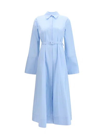 Gabriela Hearst Carmina Shirt Dress In Blue