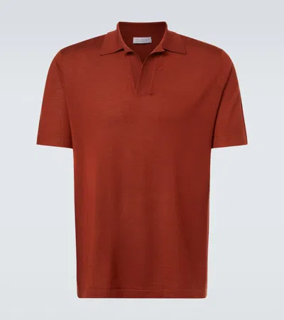 Gabriela Hearst Cashmere And Silk Polo Sweater In Brown
