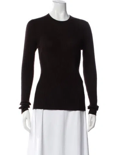 Pre-owned Gabriela Hearst Cashmere Crew Neck Sweater In Brown