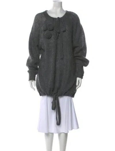 Pre-owned Gabriela Hearst Cashmere Crew Neck Sweater In Gray