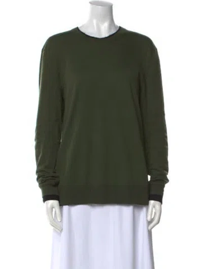 Pre-owned Gabriela Hearst Cashmere Crew Neck Sweater In Green