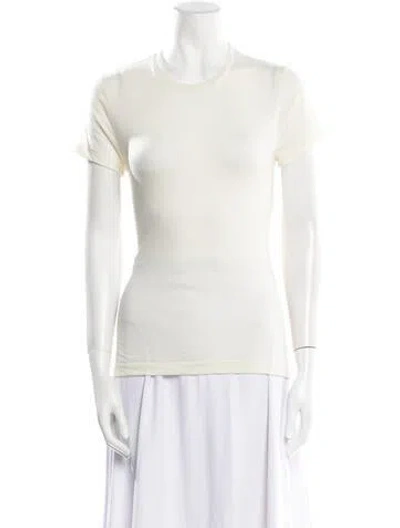 Pre-owned Gabriela Hearst Cashmere Crew Neck T-shirt In Neutral