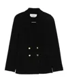 Gabriela Hearst Cashmere Double-breasted Fitted Jacket In Black