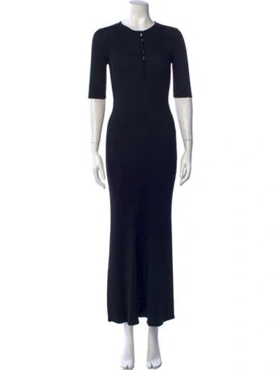 Pre-owned Gabriela Hearst Cashmere Long Dress In Blue