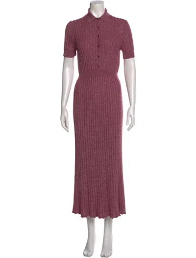 Pre-owned Gabriela Hearst Cashmere Long Dress In Pink