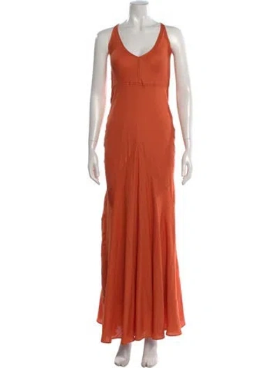 Pre-owned Gabriela Hearst Cashmere Long Dress In Red