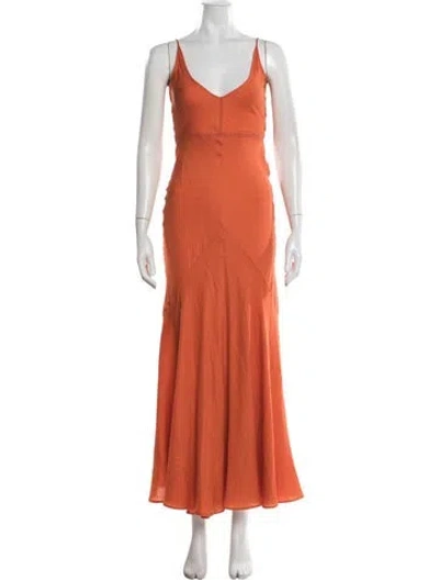 Pre-owned Gabriela Hearst Cashmere Long Dress In Red