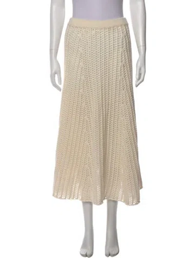 Pre-owned Gabriela Hearst Cashmere Midi Length Skirt In Neutral